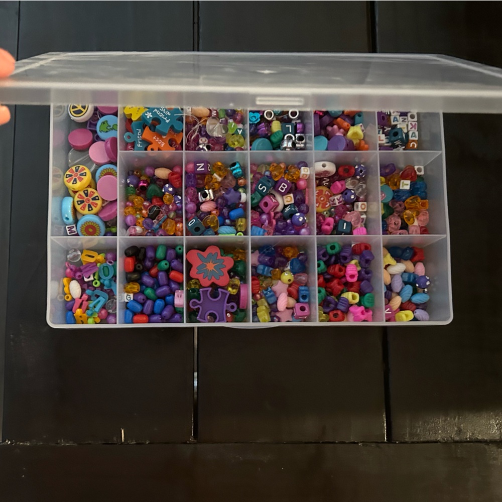 Craft beads with storage box